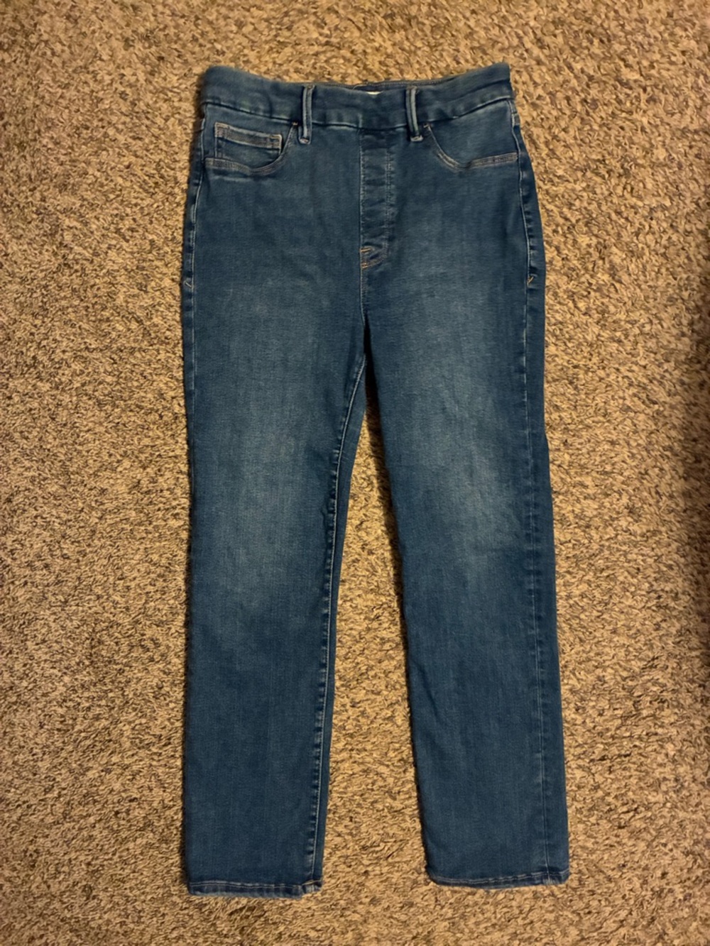Good American pull-on straight jeans - size 3